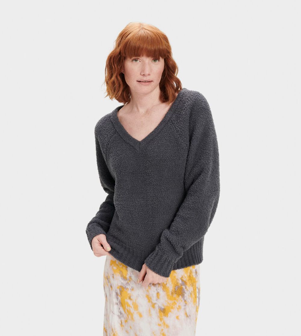 Ugg Pullover Canada - Ugg Women's Paula V Neck Sweater Obsidian